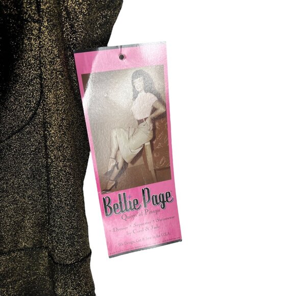 NWT Bettie Page Queen of Pinups Retro Fit and Flare Dress in Burnished Gold 20W - Picture 4 of 11